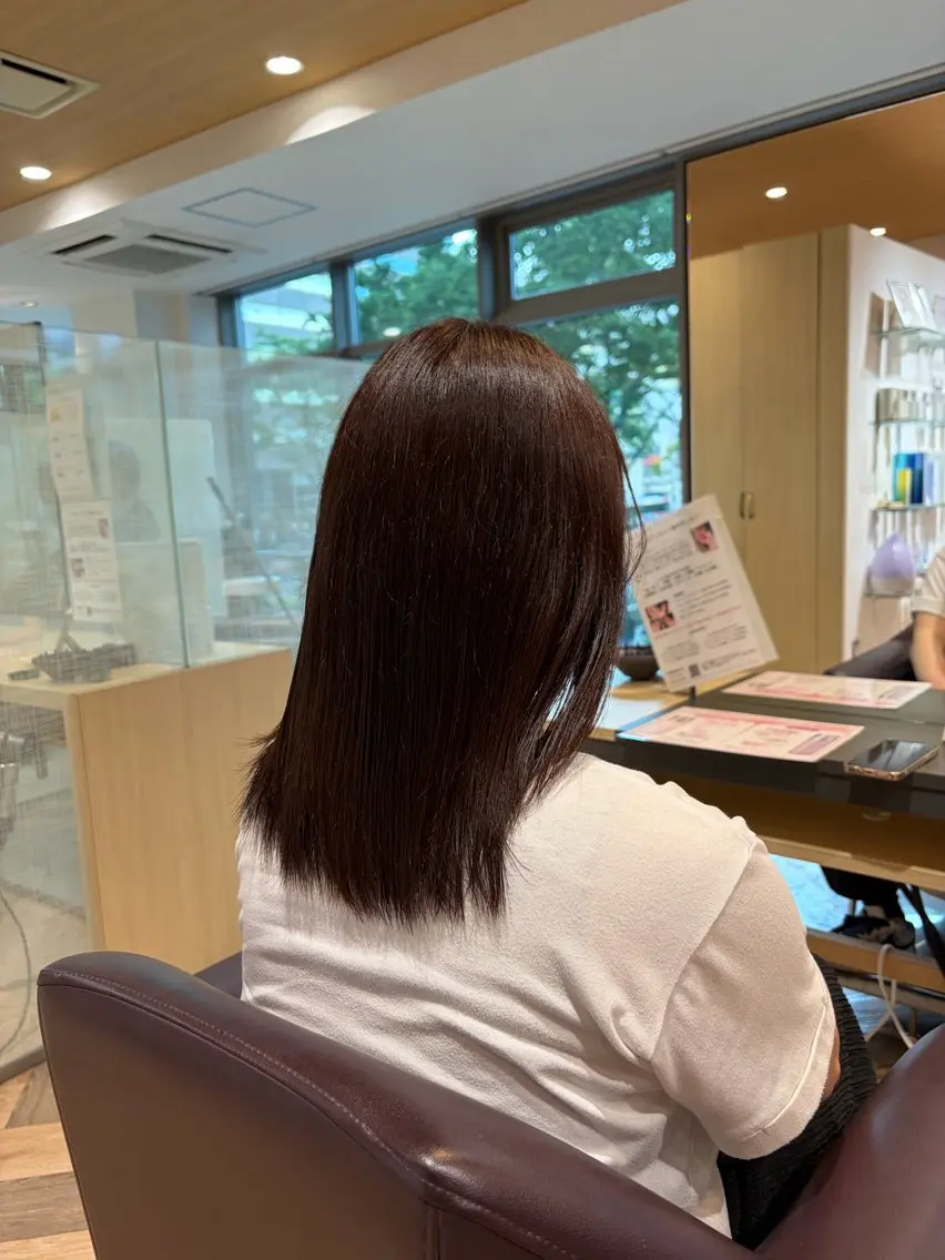 セミロング ピンクブラウン 菊地 楓のヘアスタイル