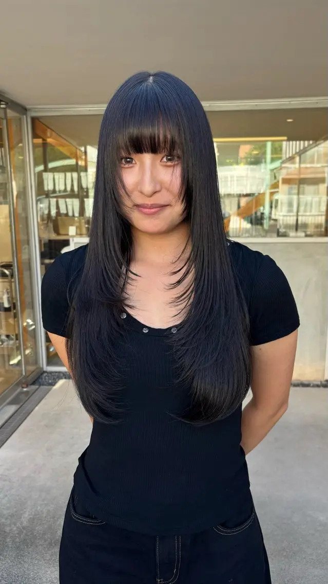 ロング ヘアカラー TEMIL HAIR 彩香のヘアスタイル