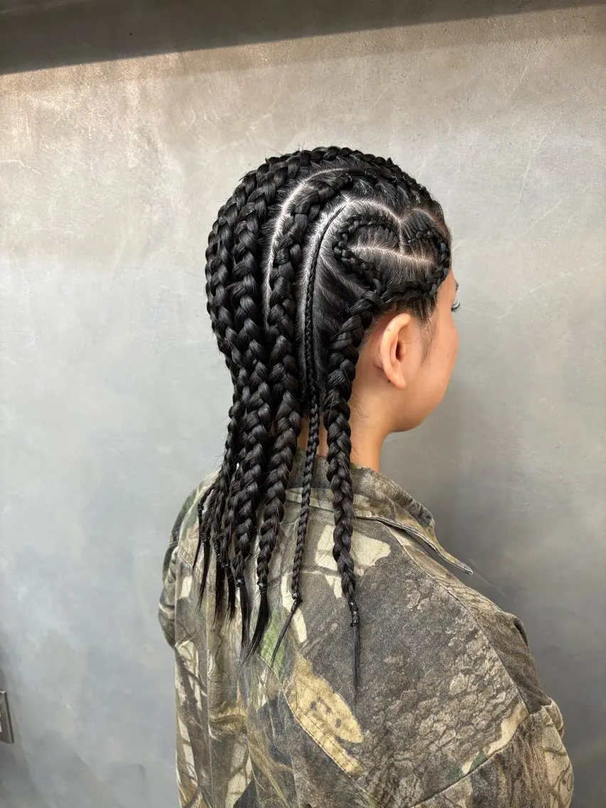 ロング ヘアアレンジ ヘアセット エクステ/コーンロウ KURUMI⛓️🔥のヘアスタイル