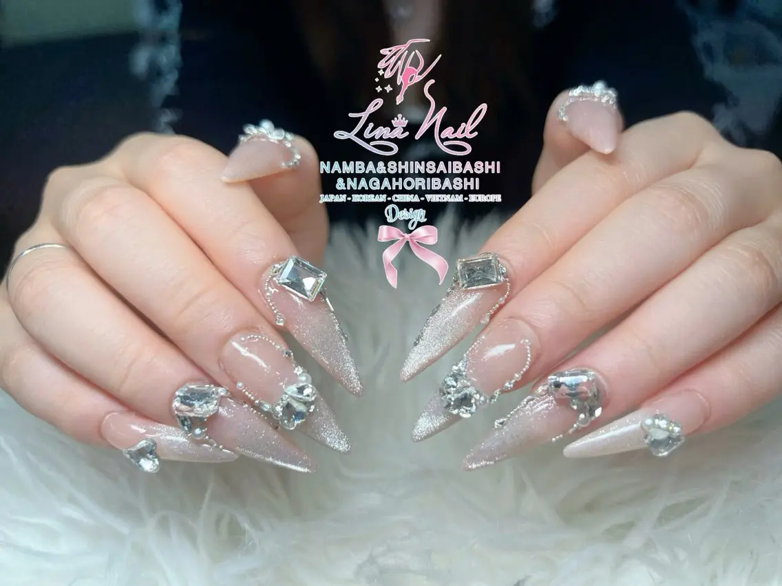 ネイル チークネイル 桜ネイル フラッシュネイル フットネイル ジェルネイル ハンドネイル リナネイル アメ村心斎橋店のネイルデザイン