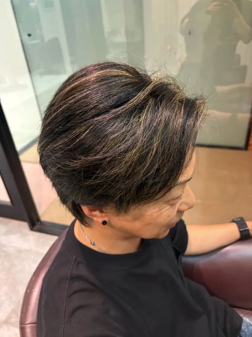 ショート カラー メンズ メンズハイライト ハイライトカラー ハイライト 🍁メンズ特化美容師 /関根玲空🍁のヘアスタイル