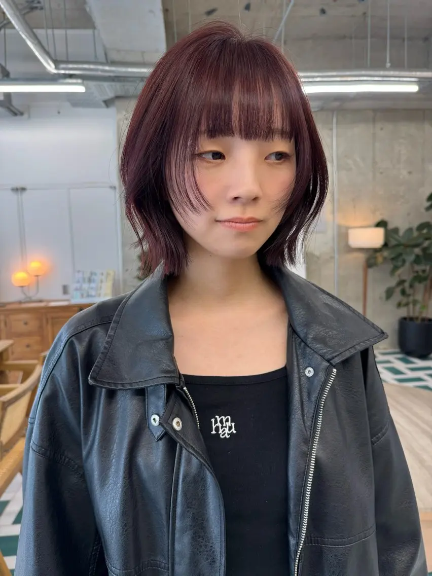ショート カラー カット ヘアカラー トリートメント MIKU★デザイン/ 透明感カラー/ボブのヘアスタイル