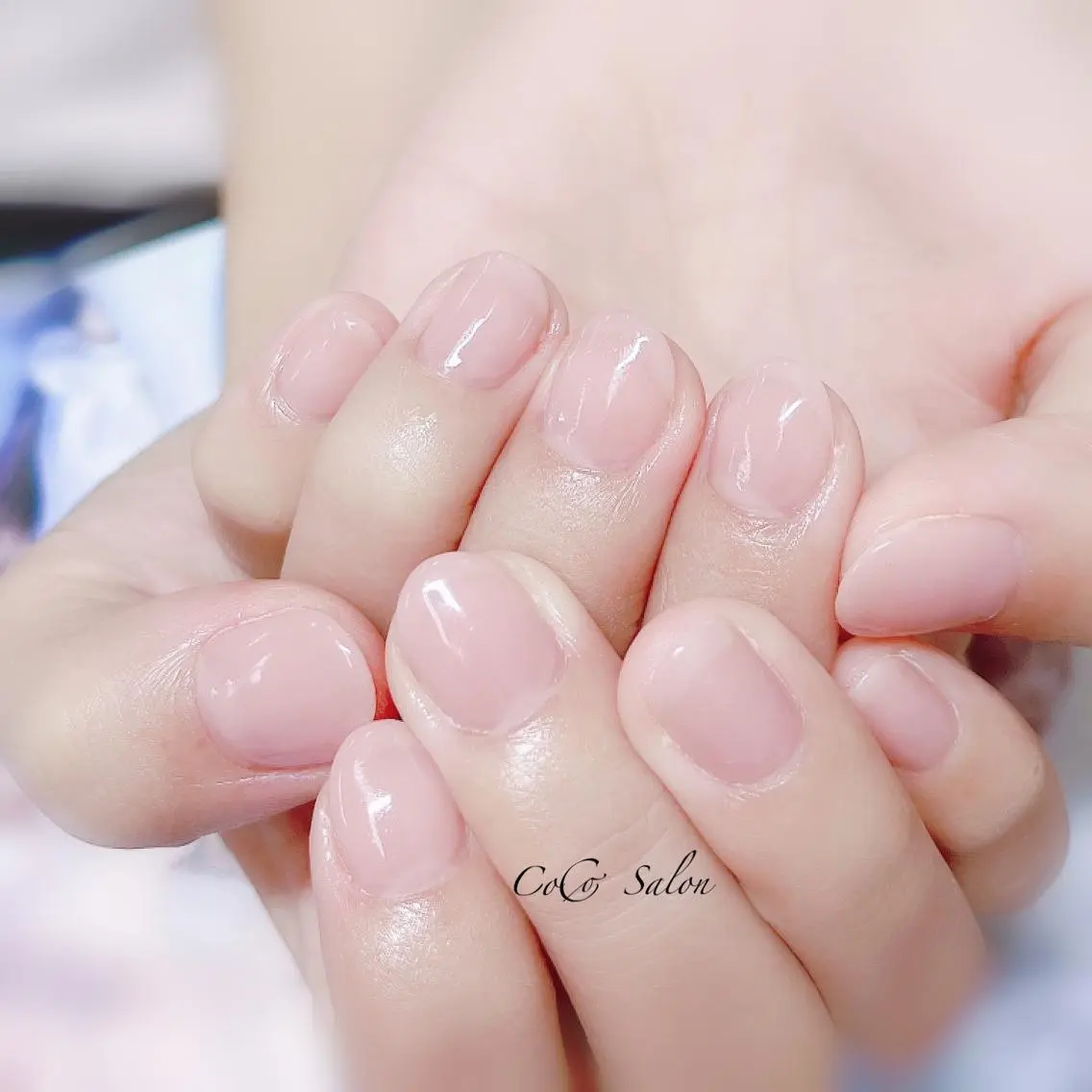 ネイル 長さ出し ジェルネイル オフィスネイル ワンカラーネイル パラジェル ハンドネイル CoCoSalon ネイル/まつ毛予約のネイルデザイン