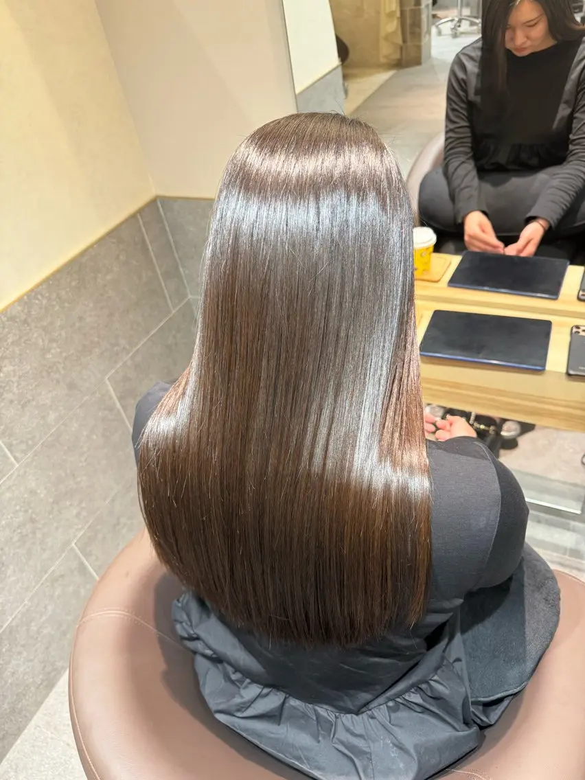 ロング 髪質改善 縮毛矯正 カット 縮毛矯正 biscohair 髪にドラマを。のヘアスタイル