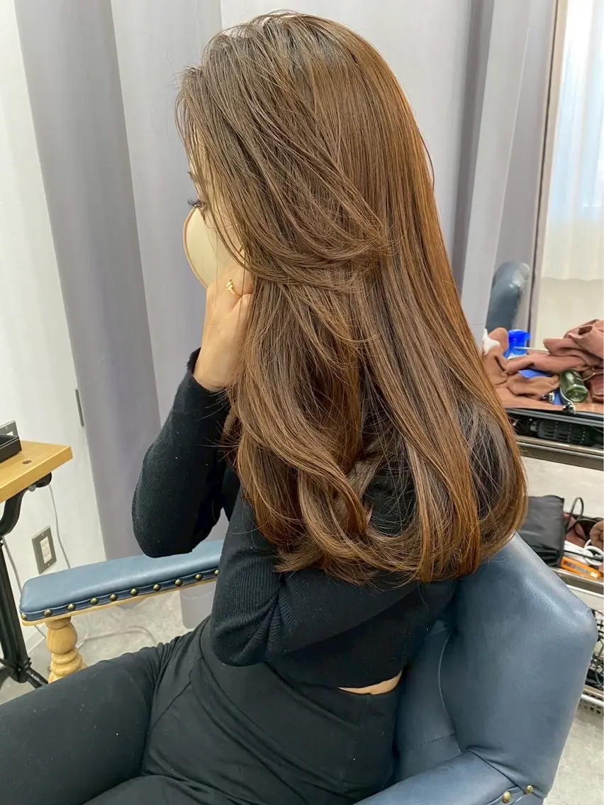ロング カラー 髪質改善 ANs. りこのヘアスタイル