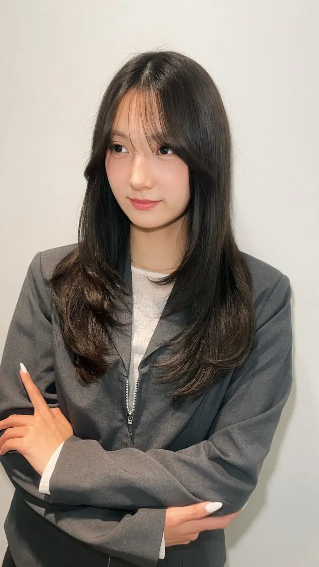 ロング カット ヘアカラー トリートメント レイヤー/デジパ SAKIのヘアスタイル