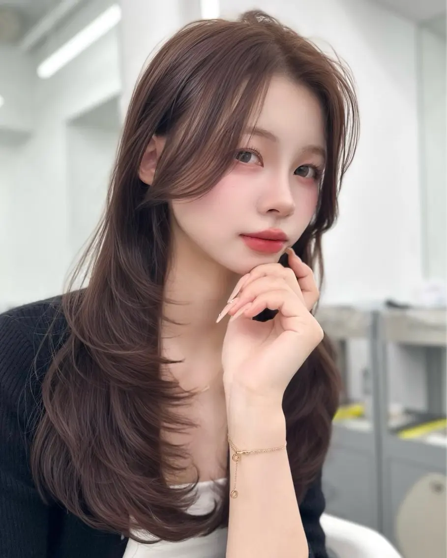セミロング カット ヘアカラー トリートメント ヘッドスパ ヘアセット 前髪顔まわりカット 🌈中村海聖のヘアスタイル