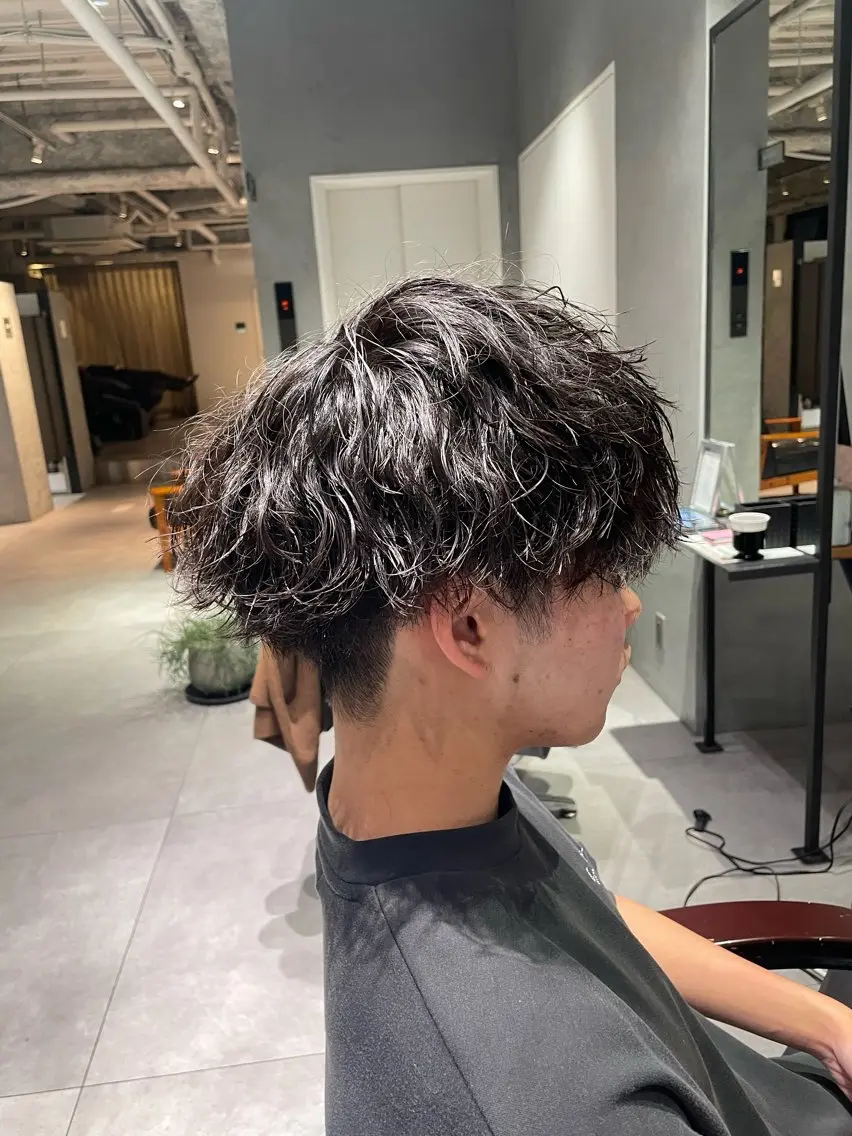 ミディアム パーマ メンズ カット パーマ 🔱メンズパーマ特化 🔱山下和輝のヘアスタイル