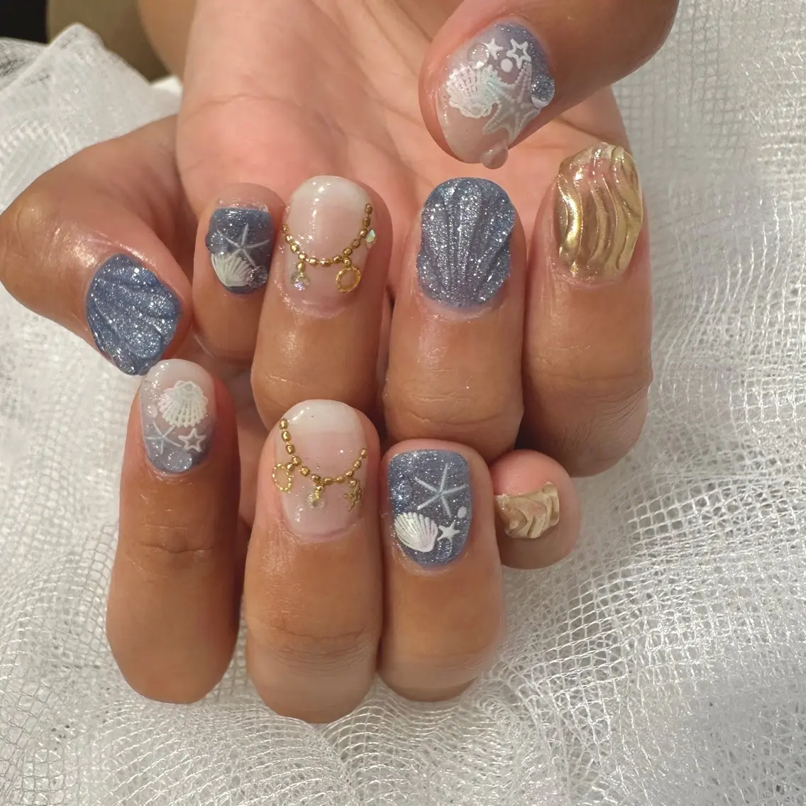 ネイル キラキラネイル 夏ネイル ハンドネイル private. nailsalonのネイルデザイン