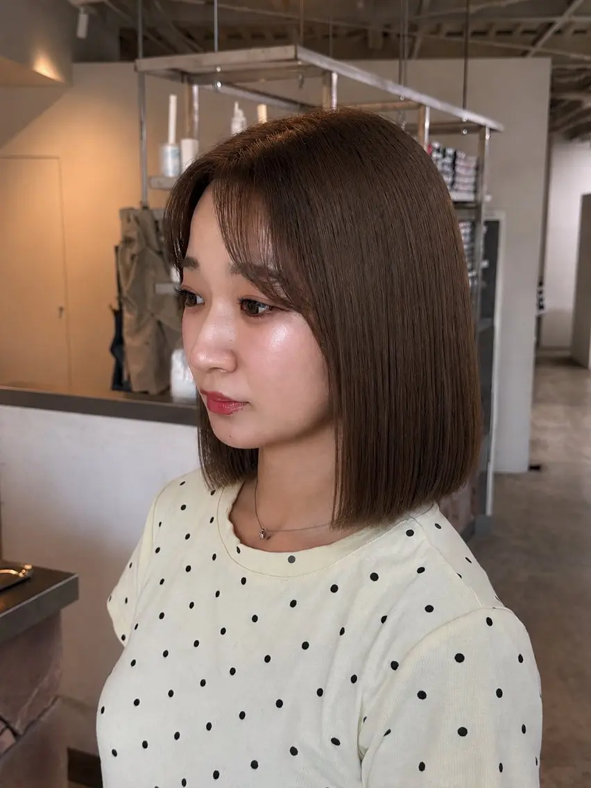 ミディアム ミルクティーブラウン ヘアカラー fand  / RYUNOSUKEのヘアスタイル