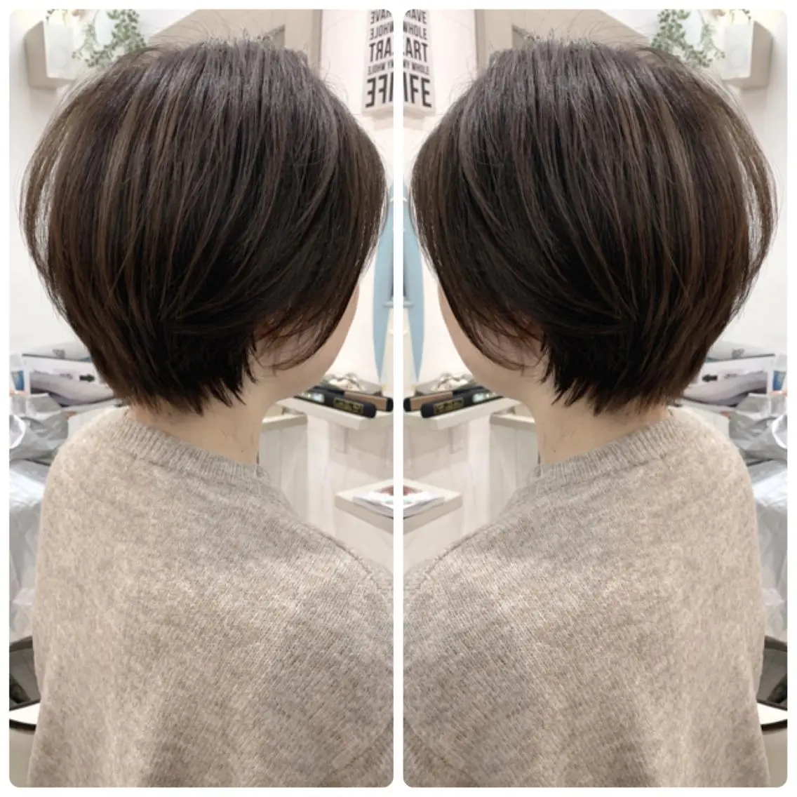ショート カット トリートメント 京都大人女性ショート 徒歩1分/秋山のヘアスタイル