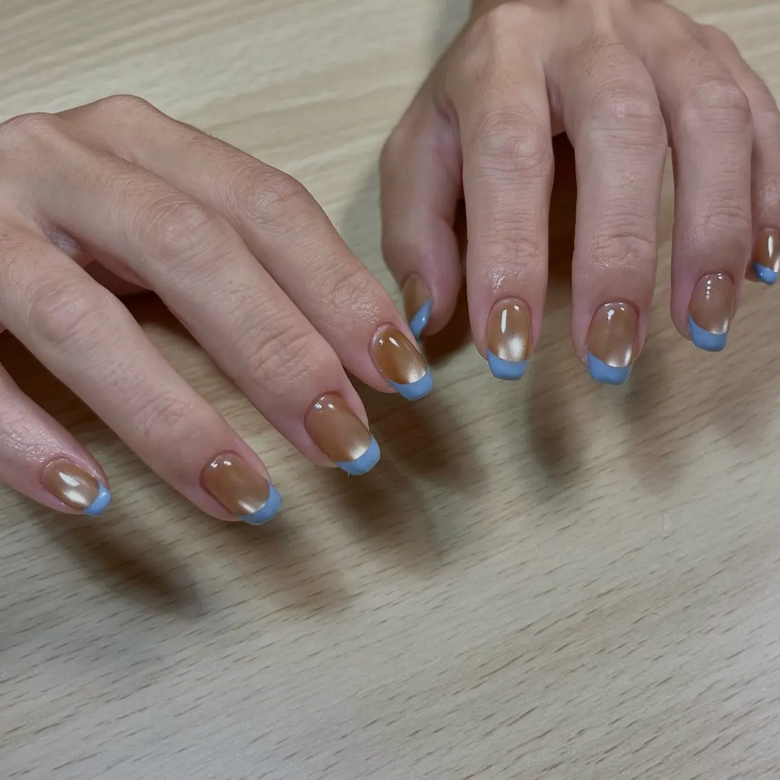 ネイル フレンチネイル マグネットネイル pownini nailのネイルデザイン