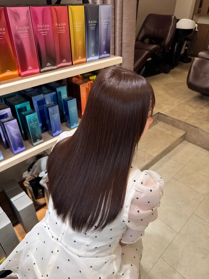 🟠【贅沢 No3】カット+カラー+髪質改善+りんご幹細胞¥24900→→14000の写真