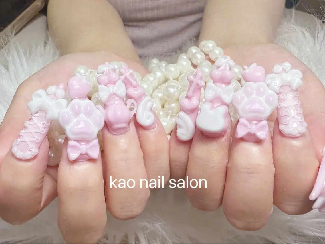 ネイル ハンドネイル kao nail マグネット/長さだしのネイルデザイン