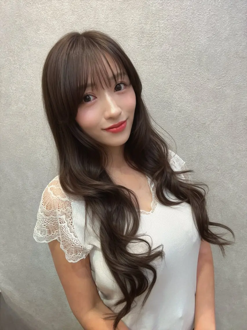 ロング カラー トリートメント 平川友理💘 似合せカットカラーのヘアスタイル