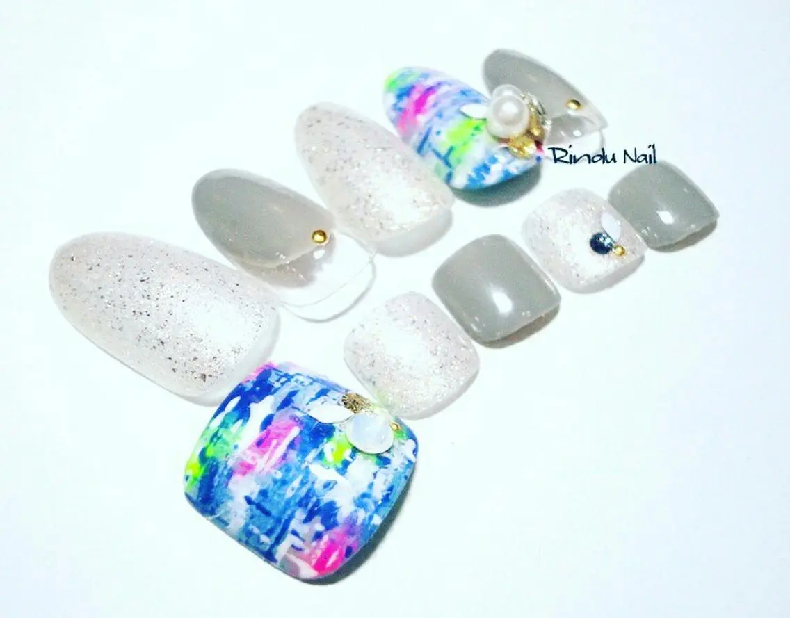 ネイル フットネイル Rindu Nail 名駅miniのネイルデザイン