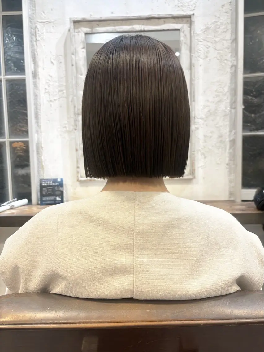 ショート カット ヘアカラー トリートメント 似合わせボブ/縮毛 矯正/りょうたのヘアスタイル