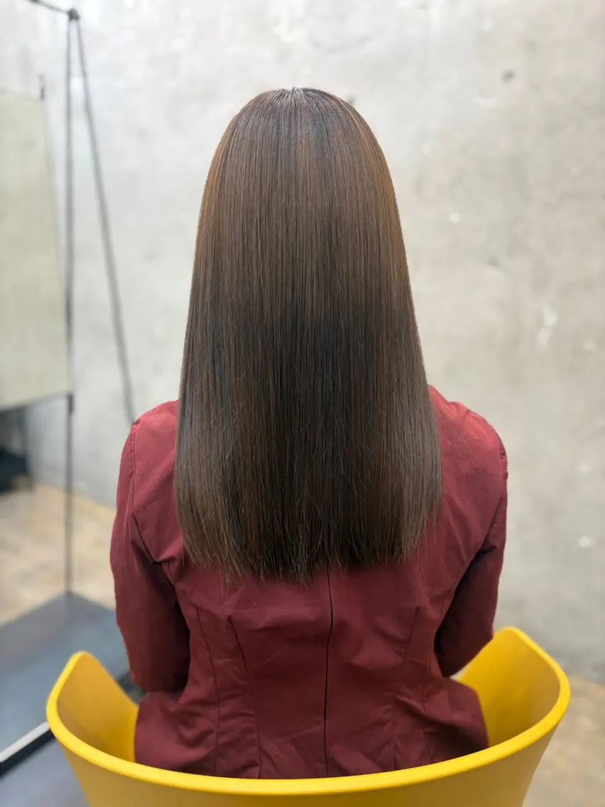 セミロング トリートメント トリートメント 透明感カラー/赤み消 しカラー/もものヘアスタイル