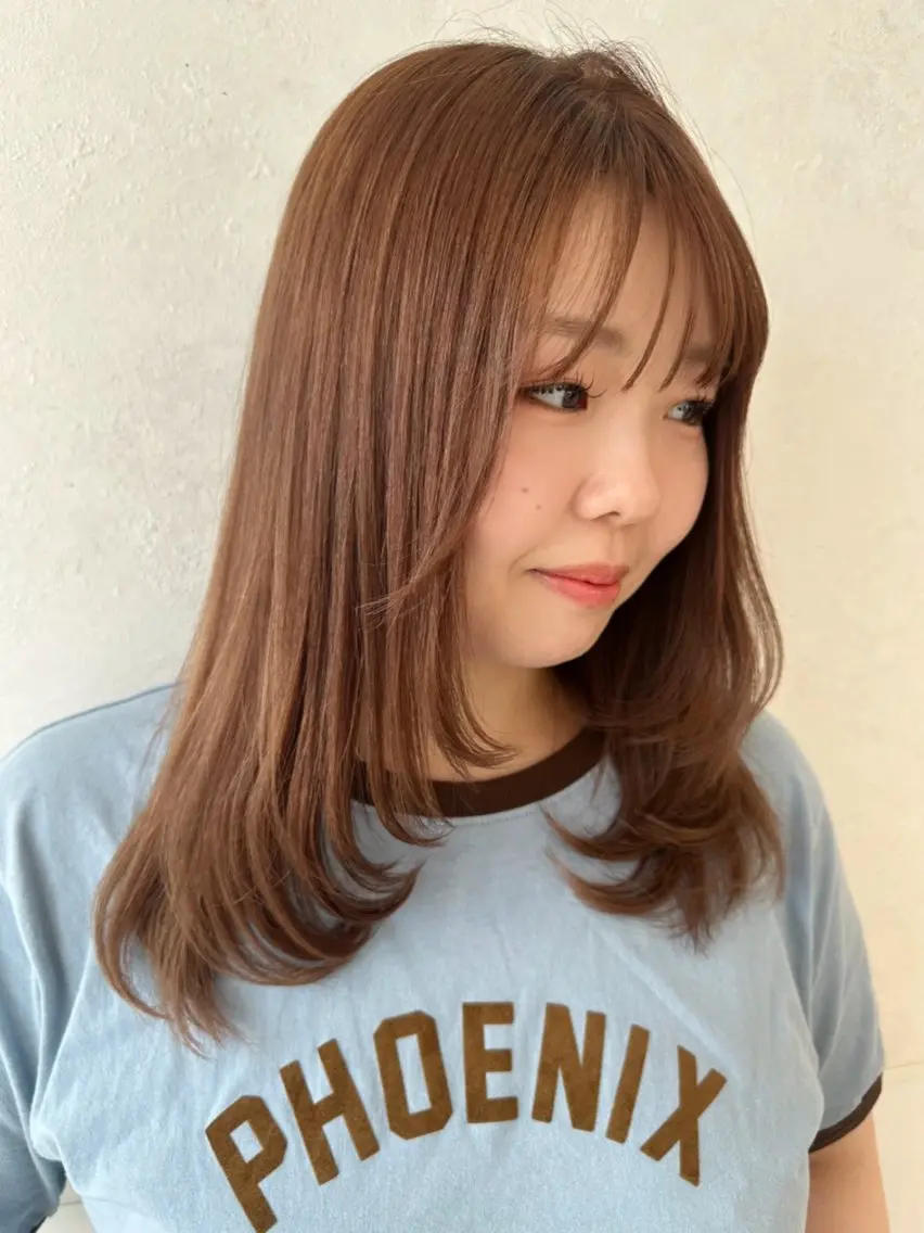 ミディアム レイヤーカット カット ヘアカラー トリートメント 明日空きあり‼️ レイヤースタイル🩷のヘアスタイル