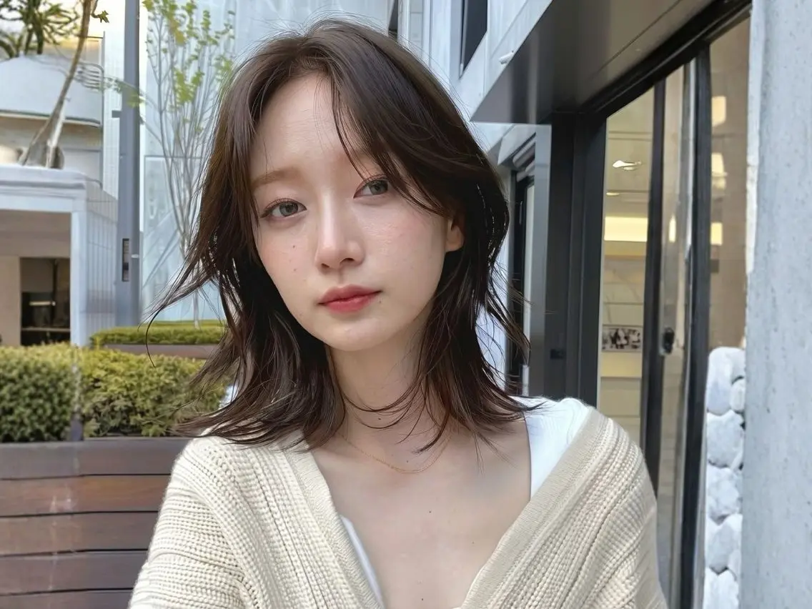 ミディアム カット ヘアカラー トリートメント 🫧透明感カラー🫧 佐野花苗[新宿]のヘアスタイル