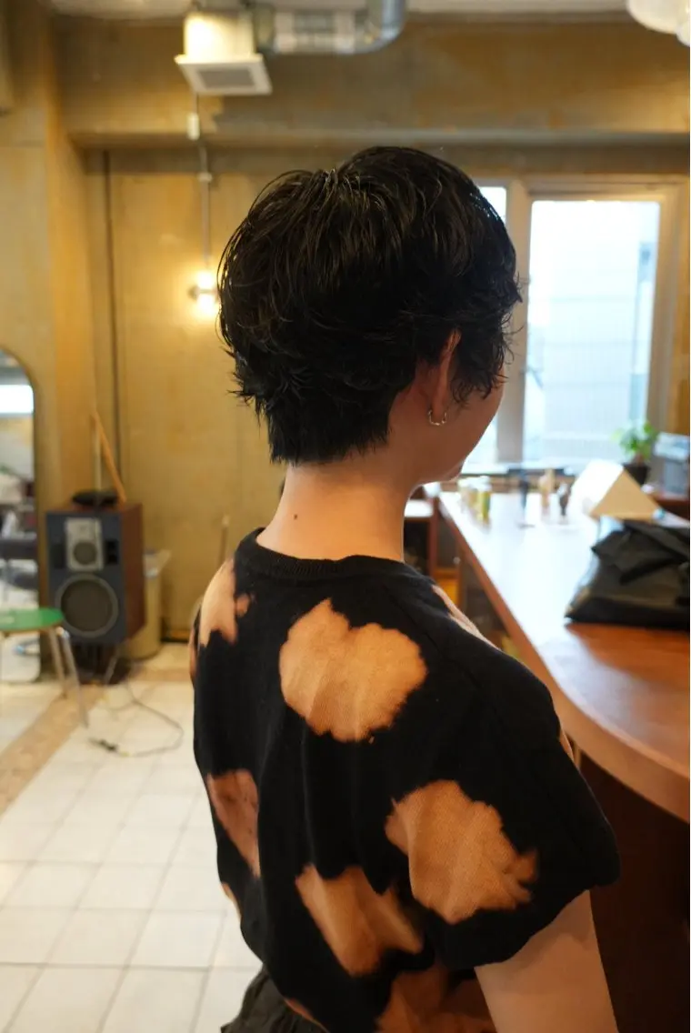 ショート パーマ パーマ ウチミズ サヤカのヘアスタイル