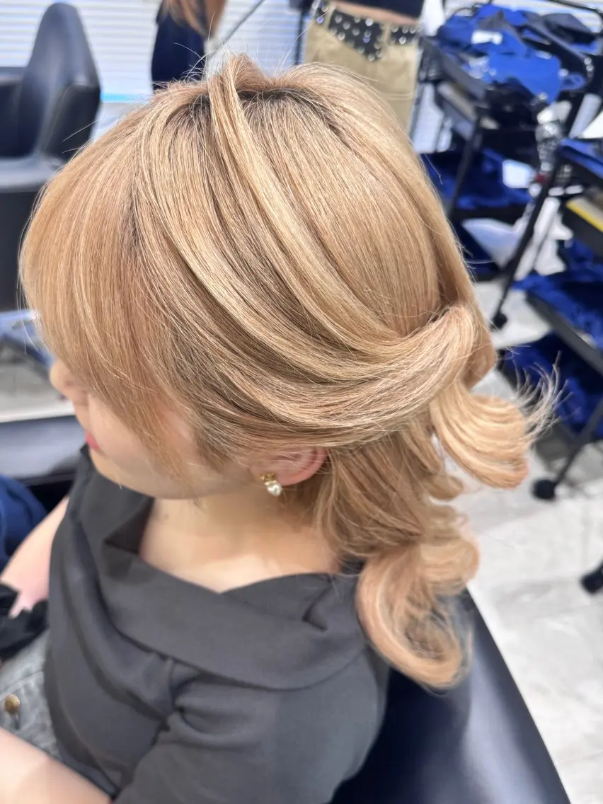 セミロング ヘアアレンジ ヘアセット sakura❀/板橋 モデル募集中🪄︎︎のヘアスタイル