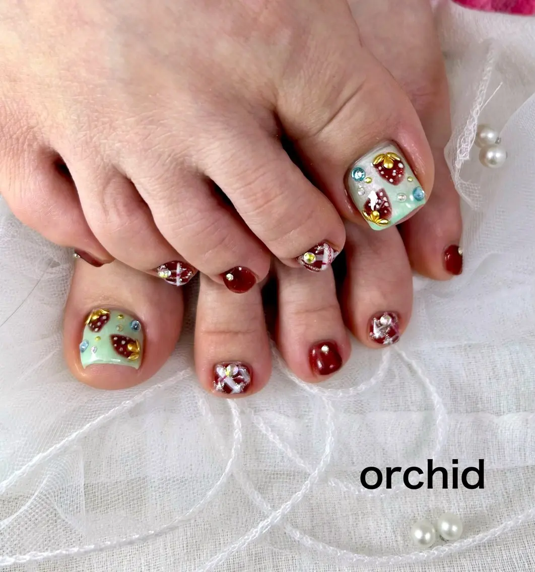 ネイル フットネイル orchid ♡オーキッドのネイルデザイン