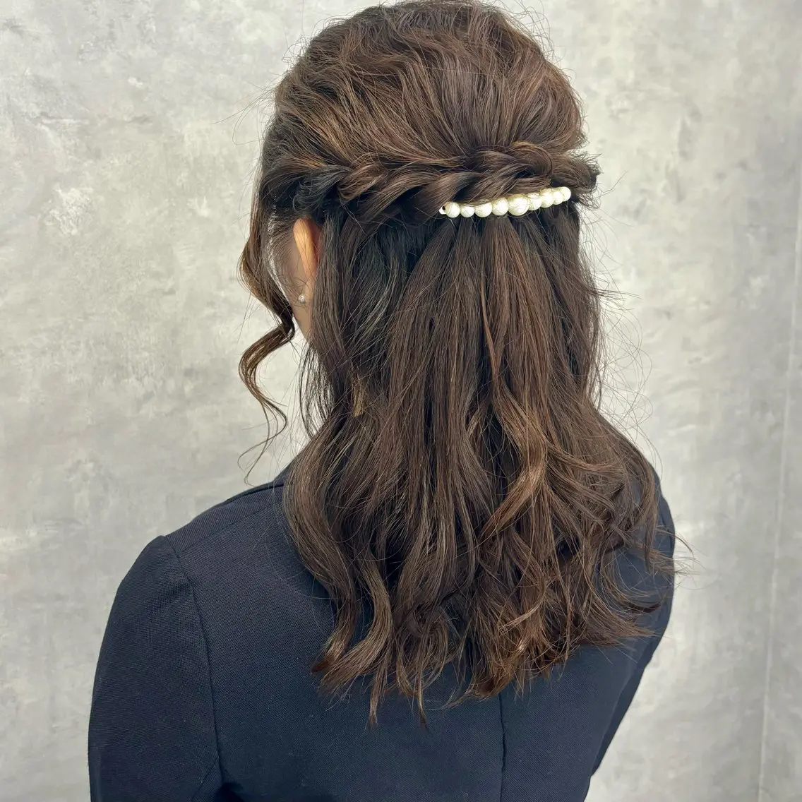 セミロング ヘアアレンジ ヘアセット NUMBER_ ユイナのヘアスタイル