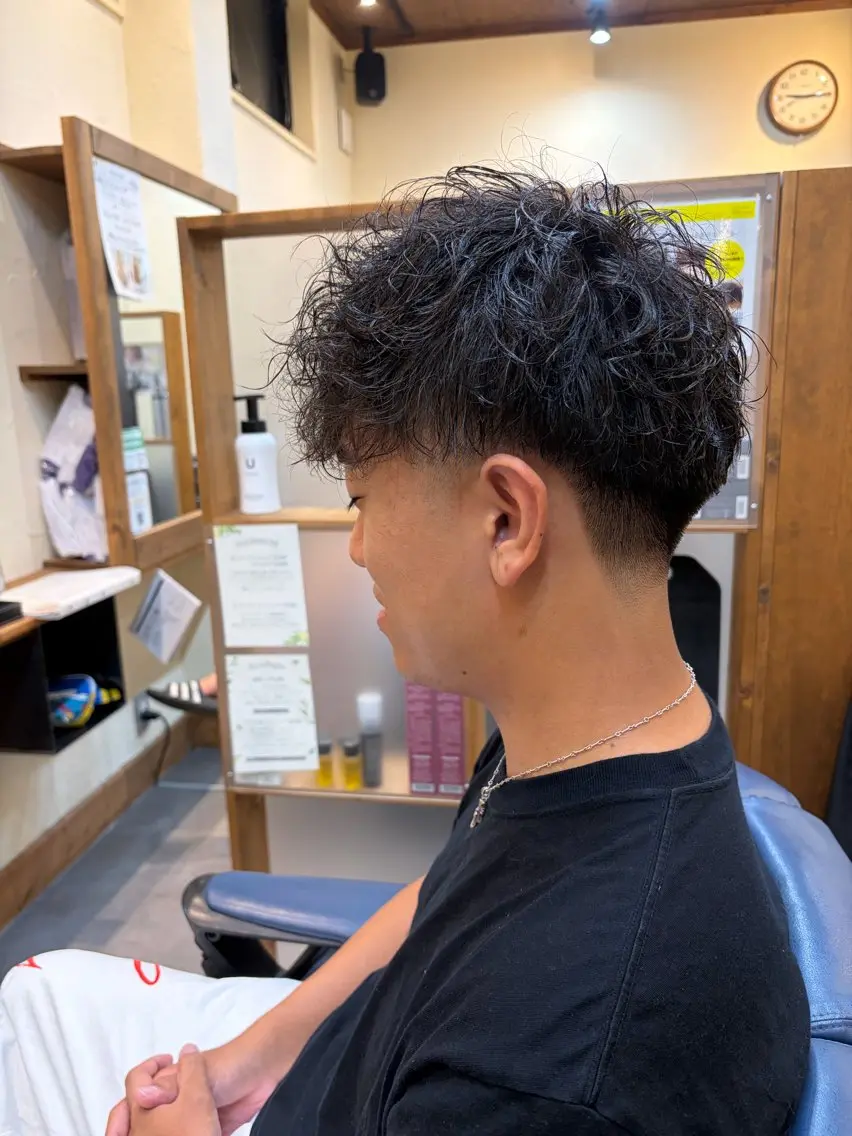 パーマ メンズ カット パーマ 川合 泰世のヘアスタイル