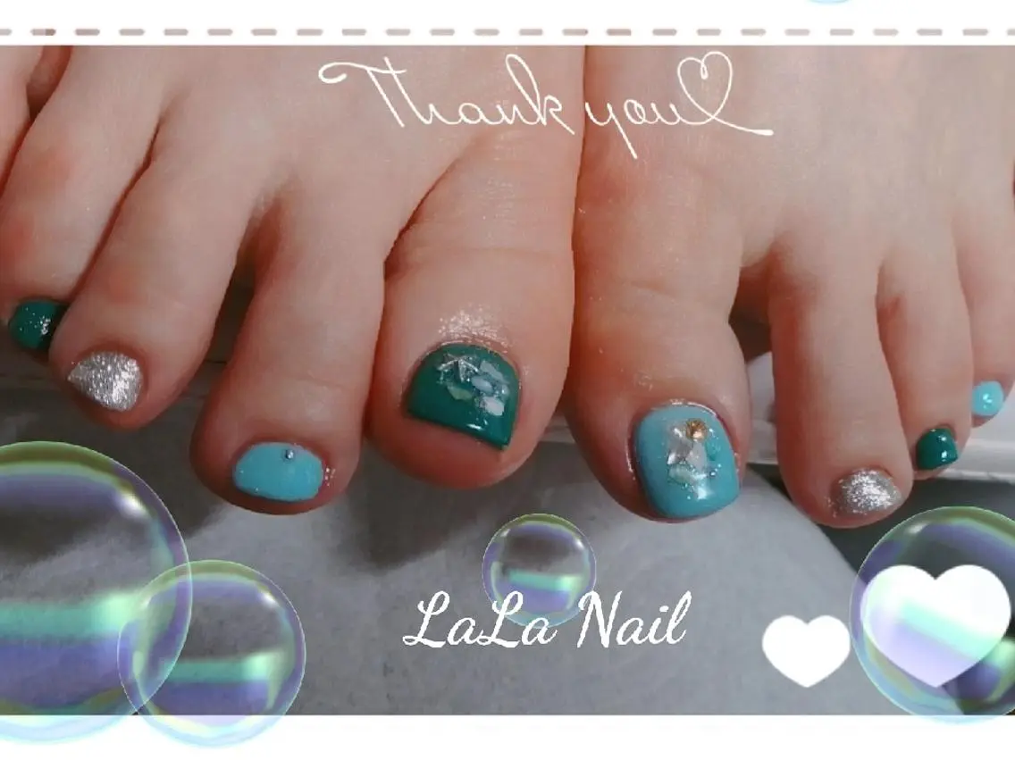 ネイル フットネイル 夏ネイル フットネイル LaLa Nailのネイルデザイン