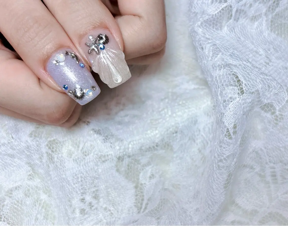 ネイル ぷっくりネイル ハンドネイル FLARE NAIL フレアネイルのネイルデザイン