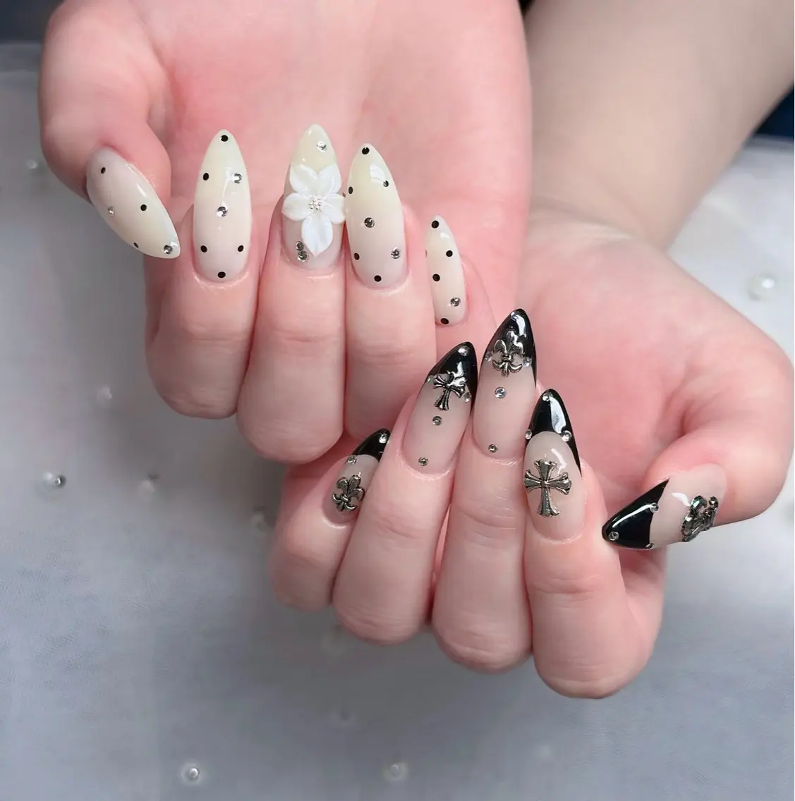 ネイル ハート キラキラネイル リボン ハンドネイル キノコ H.babynailのネイルデザイン