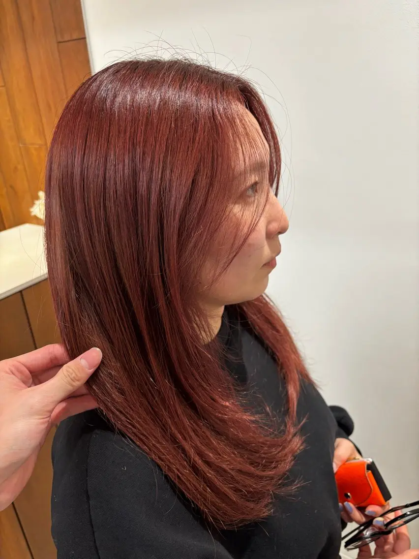 セミロング カラー ブリーチ ブラウンカラー ダブルカラー ブリーチなしカラー カット ヘアカラー トリートメント うる艶カラー ✨🧸KOTAROのヘアスタイル