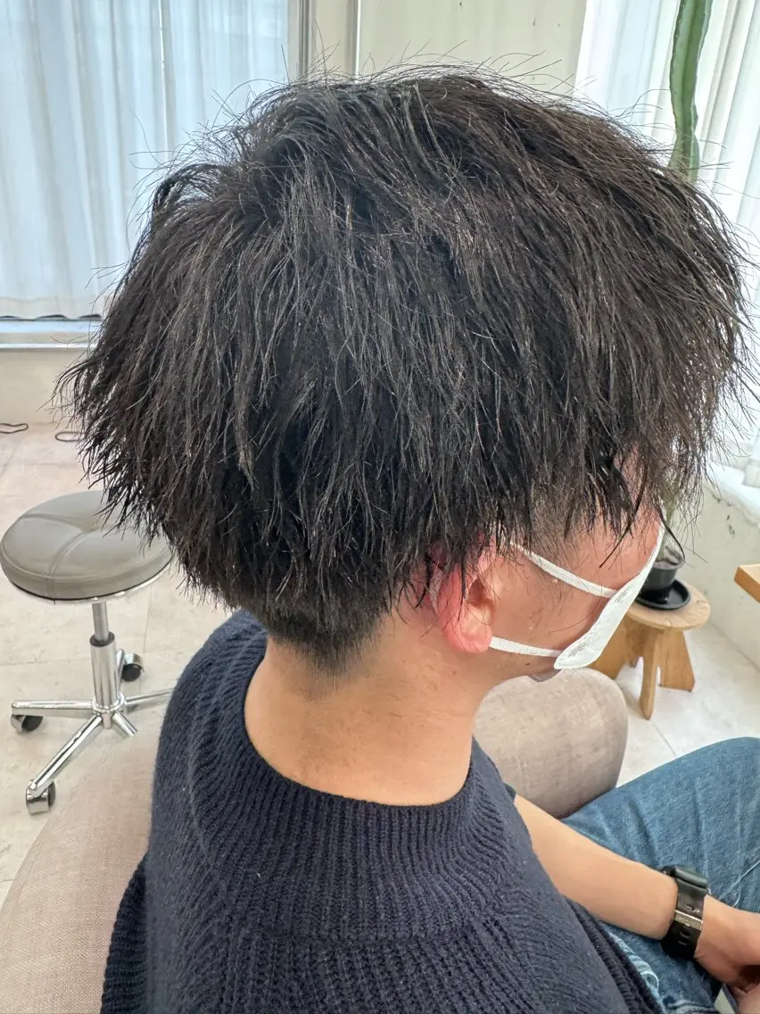 パーマ メンズ メンズパーマ カット 岡島 実里のヘアスタイル