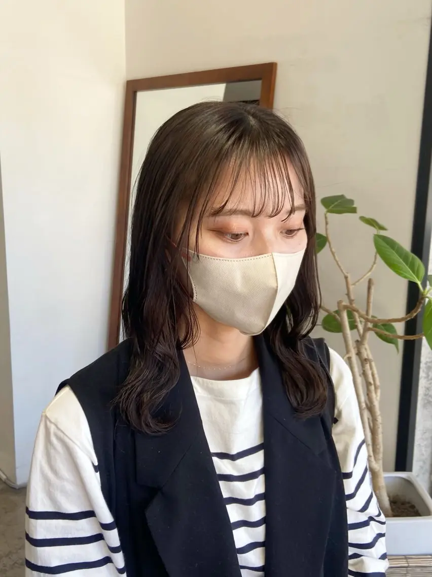 ミディアム まつ あみのヘアスタイル