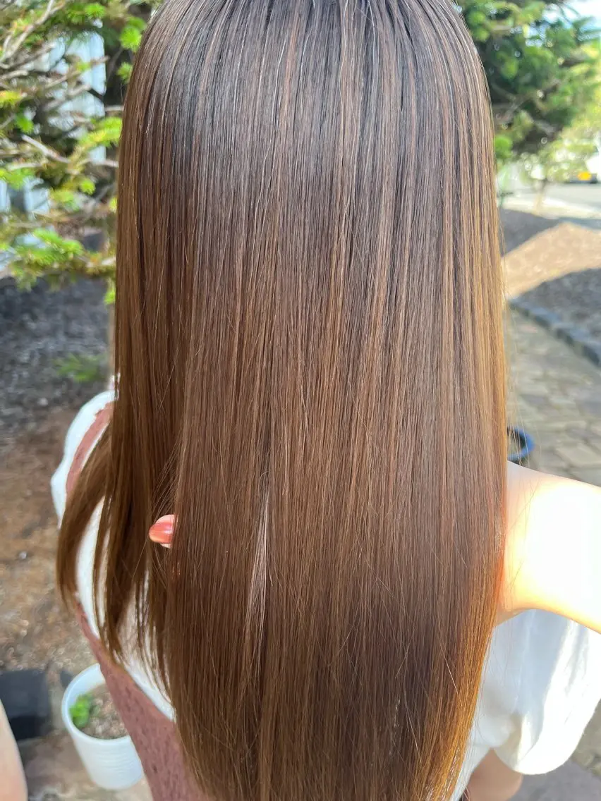 セミロング ボブ 髪質改善 カット 縮毛矯正 西田 早輝子🍊のヘアスタイル