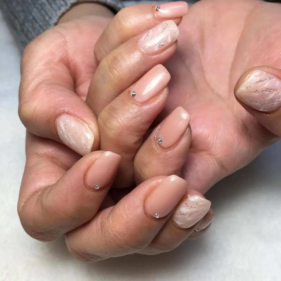 ネイル 大理石ネイル(マーブル) ハンドネイル kipinail 川﨑えりかのネイルデザイン