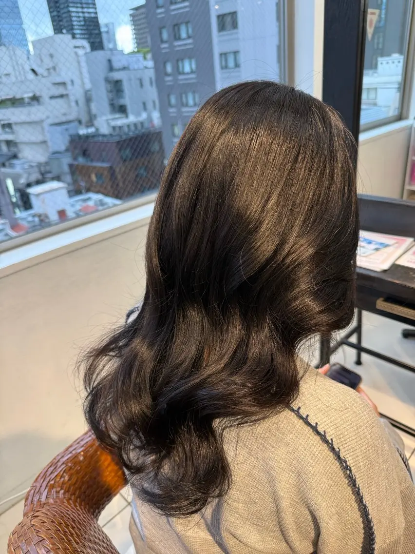 セミロング たかしな けいなのヘアスタイル