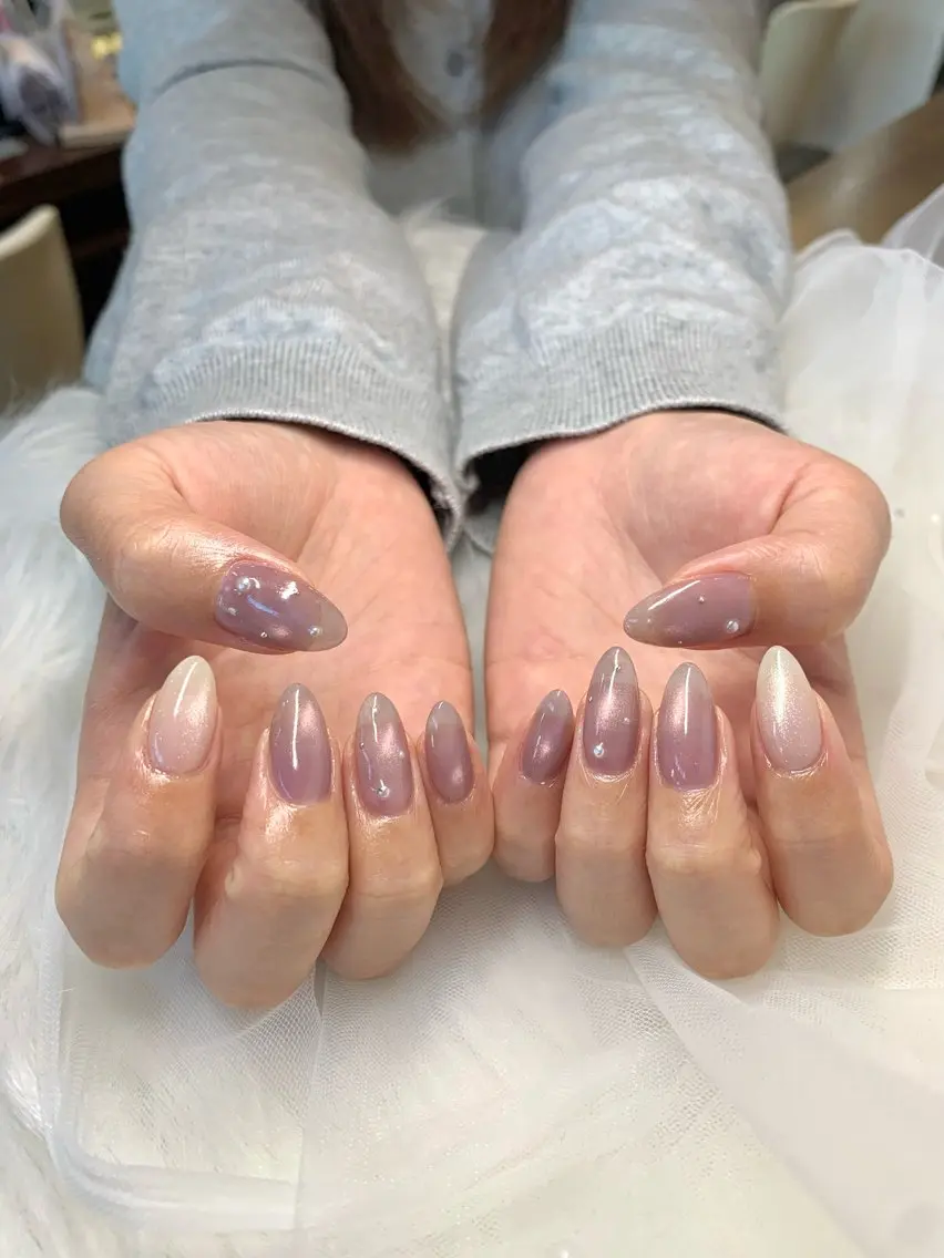 ネイル パープル 百瀬 直美のネイルデザイン