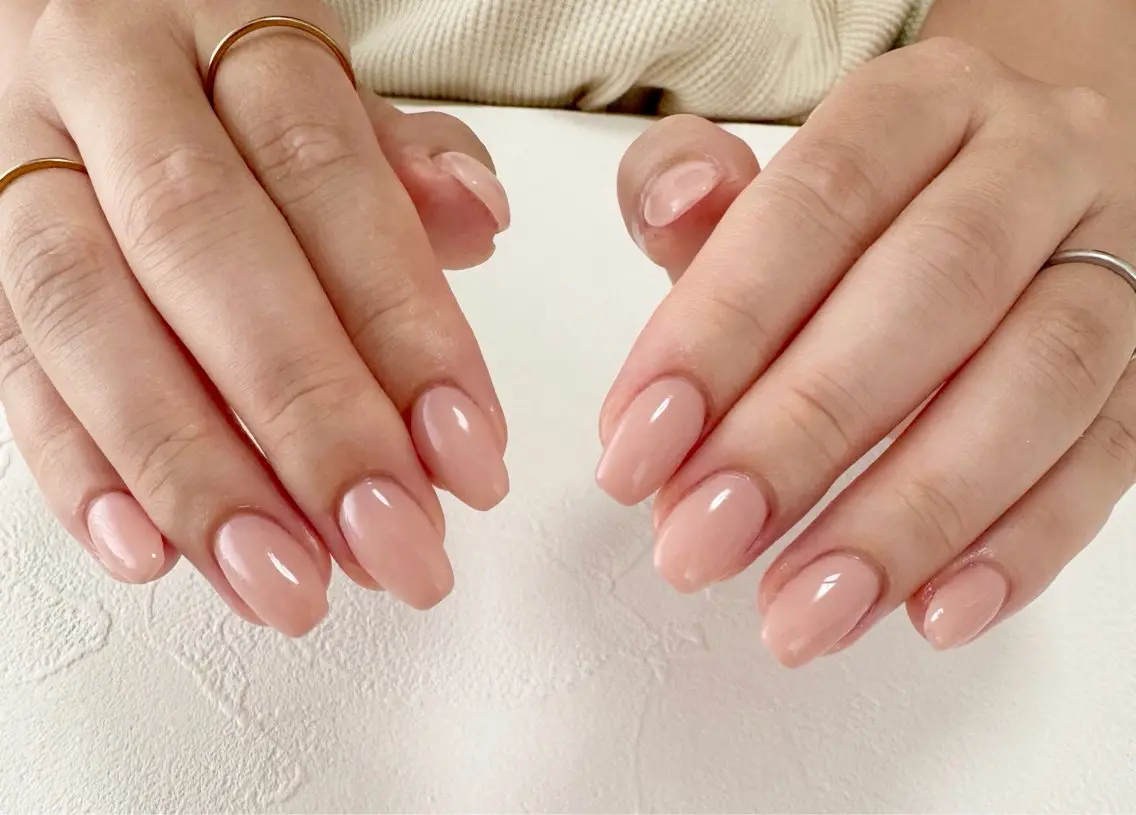 ネイル ピンク ピンクベージュ ハンドネイル nail salon Linoのネイルデザイン