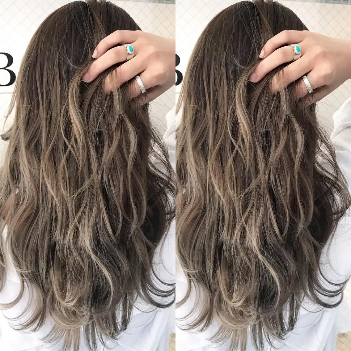 ロング カラー ヘアアレンジ アッシュ アッシュブロンド ブロンド ヘアカラー トリートメント 縮毛矯正 髪質改善寺坂雄飛💐のヘアスタイル