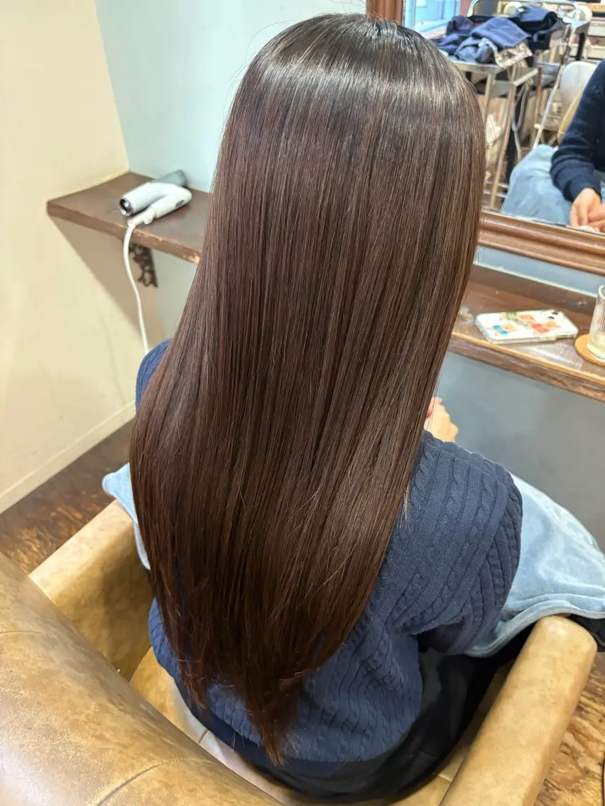 パーマ カット 縮毛矯正 トリートメント なぎさ 🎀 / 透明感カラー/心斎橋のヘアスタイル
