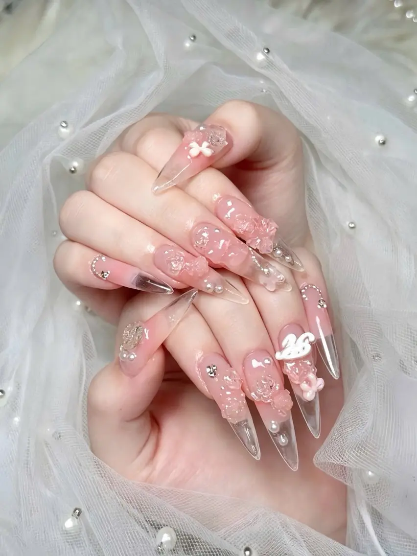 ネイル 長さ出し ジェルネイル 韓国ネイル シンプルネイル 夏ネイル NEMnail .aichanのネイルデザイン