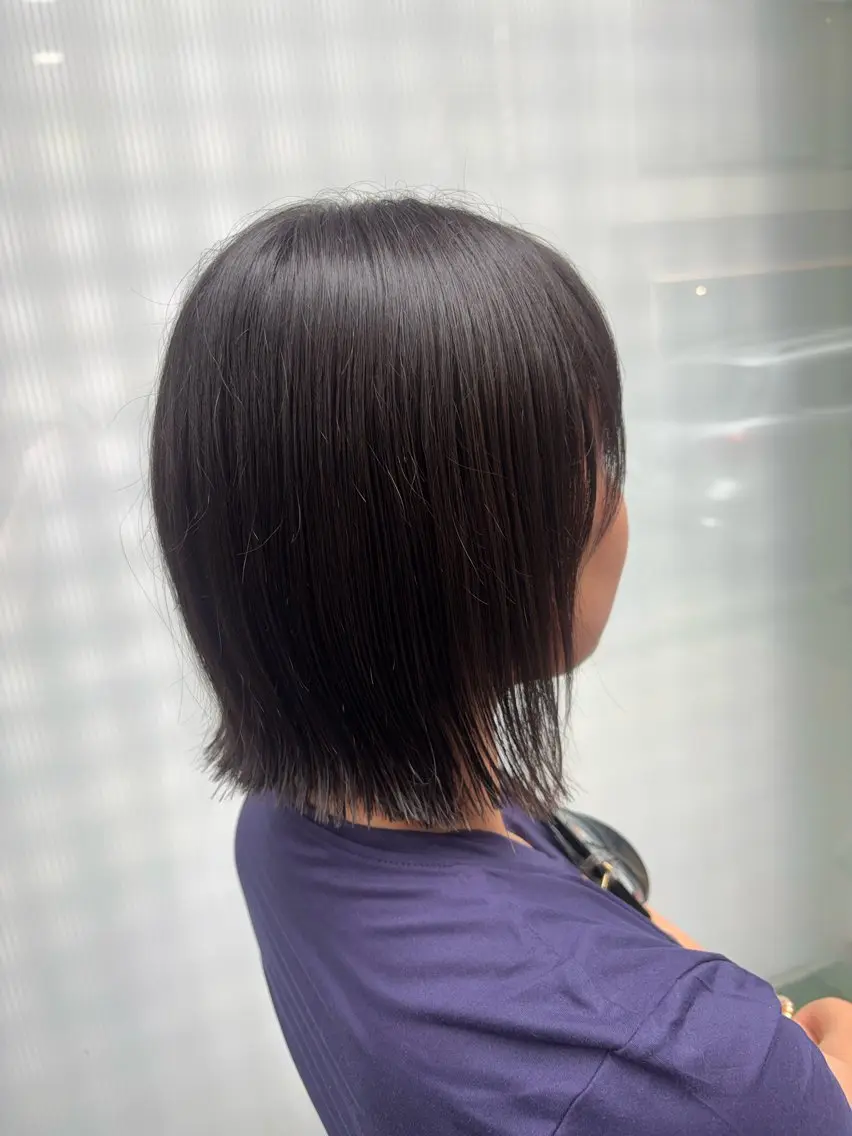 ショート カット 縮毛矯正/ブリーチな しラベンダー/心優のヘアスタイル