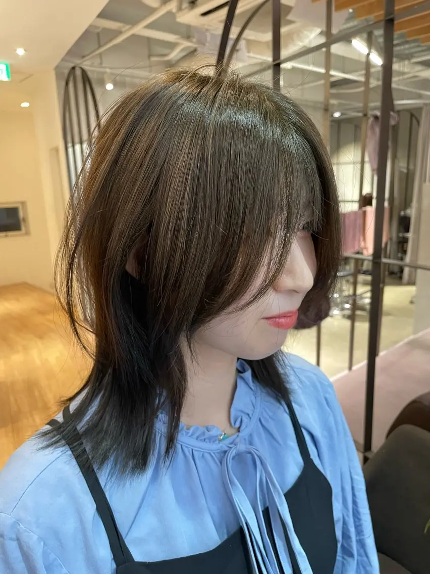 カラー 透明感カラー ありあ【カット、 パーマモデル】のヘアスタイル