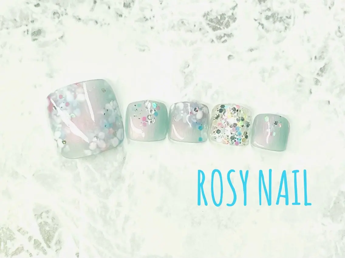 ネイル アートネイル フラワーネイル フットネイル ROSY NAIL ロージーネイルのネイルデザイン