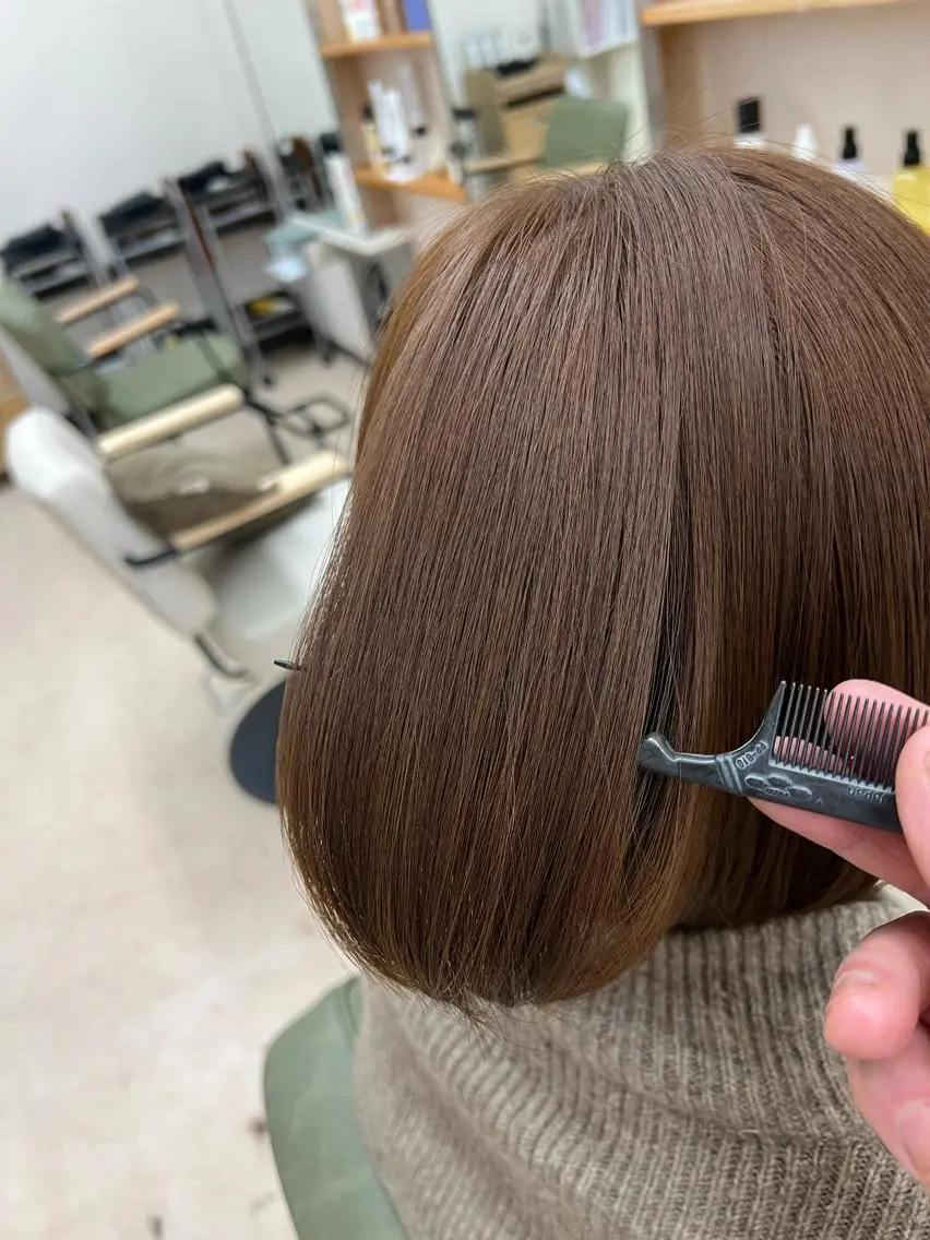髪質改善カラー(ミニモ限定マイクロバブル付き)の写真
