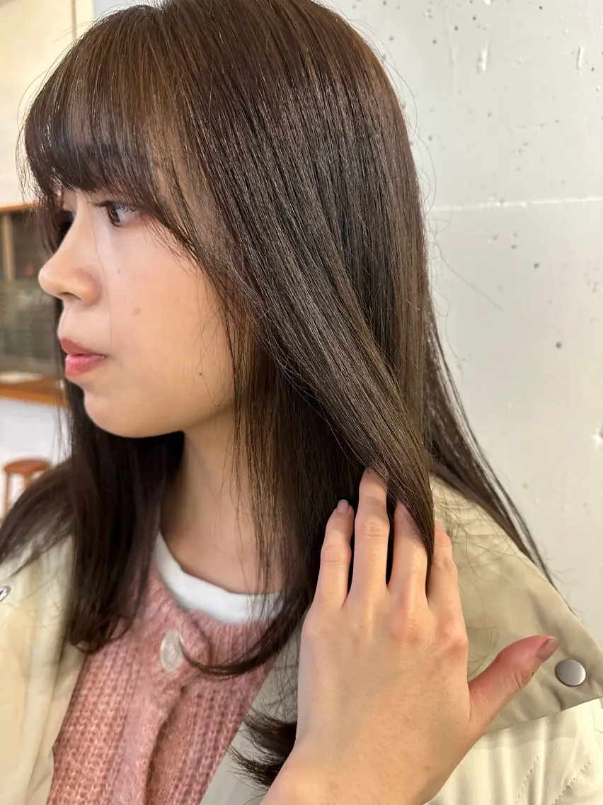 ミディアム カット ヘアカラー 田口 樹理のヘアスタイル