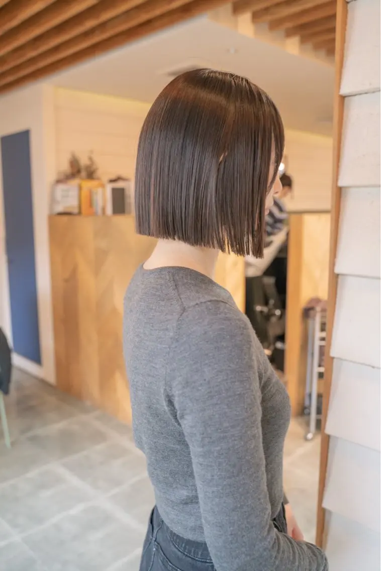 ショート カット 〈ボブ〉縮毛矯正 船橋駅5分/鈴木杏美のヘアスタイル
