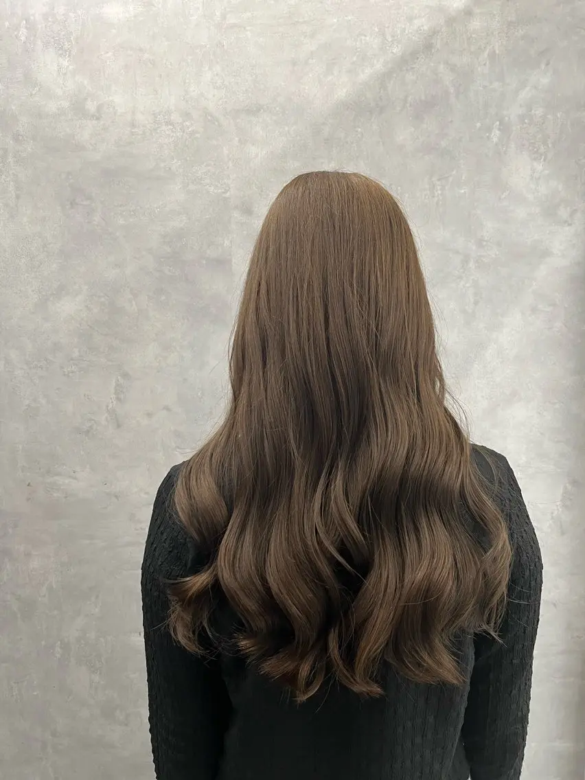 ロング カラー ブリーチ ダブルカラー グレージュ ブリーチなしカラー カット ヘアカラー NUMBER 天王寺 🌼yuriのヘアスタイル